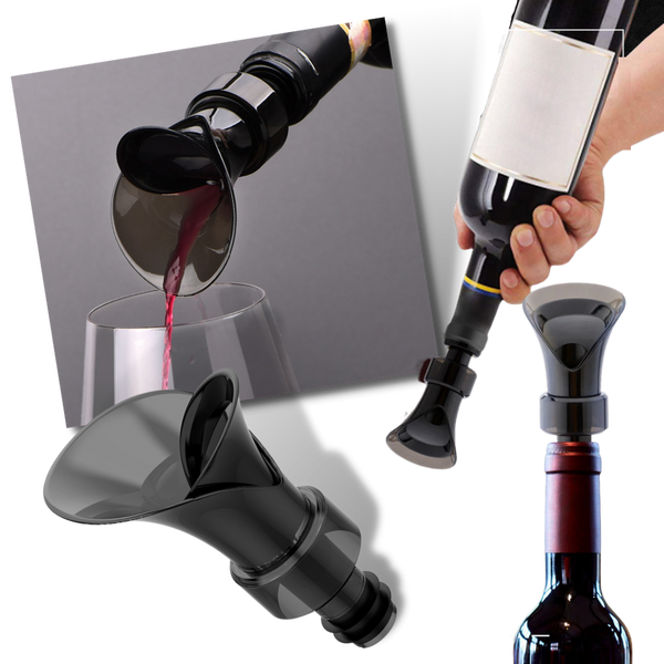 Décanteur de vin 2-en-1 avec bouchon