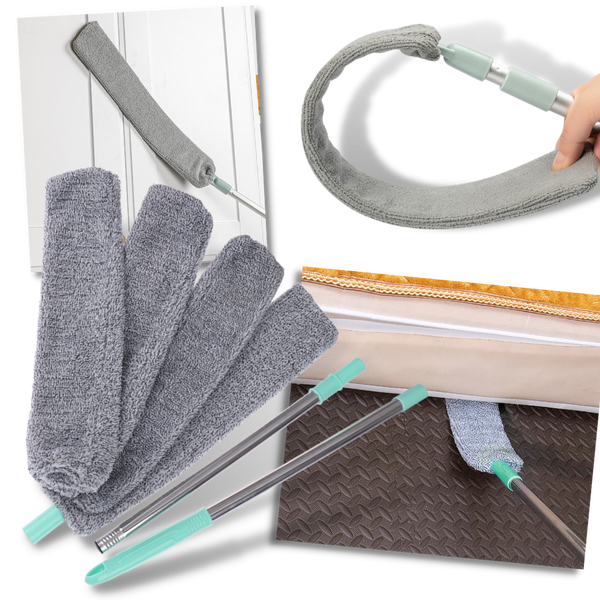 Nettoyeur télescopique de poussière en microfibre
