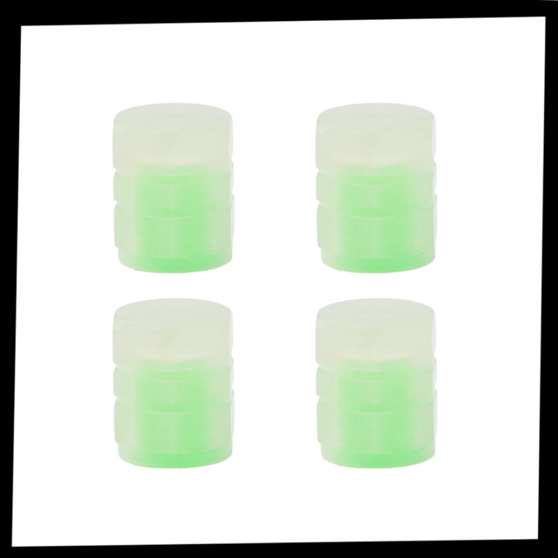 4 Bouchons de valves lumineux pour voitures