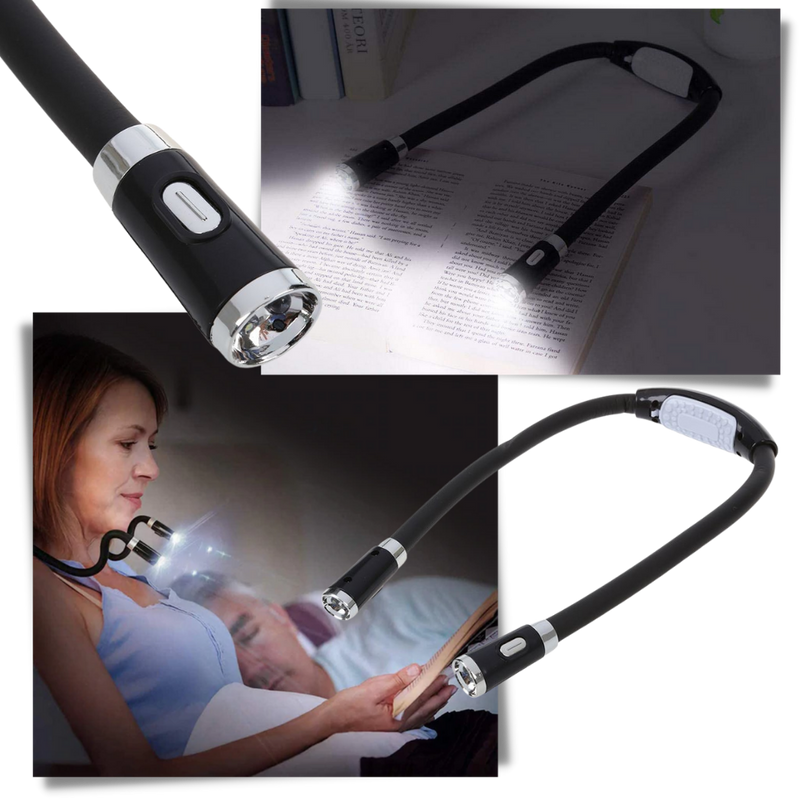 Lampe de lecture LED pour le cou