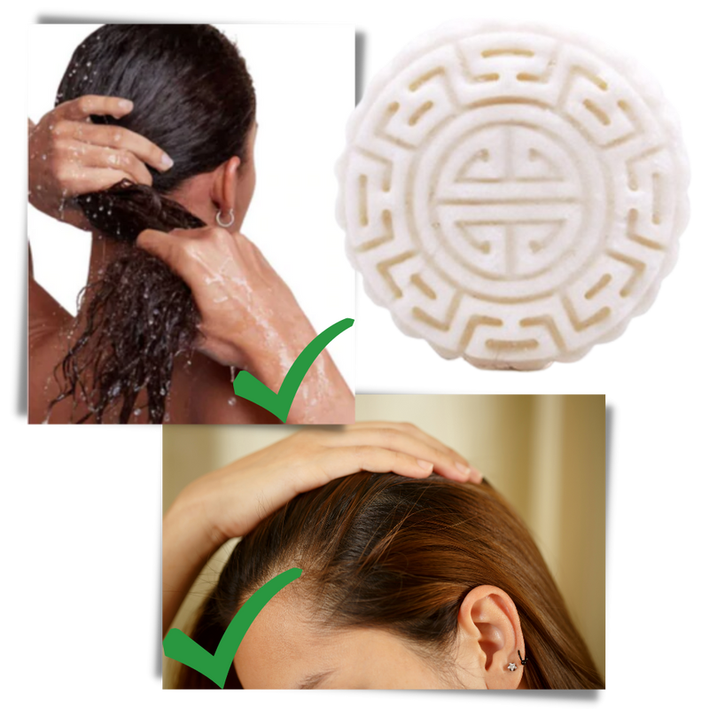 Barre de shampooing et d'après-shampooing au riz