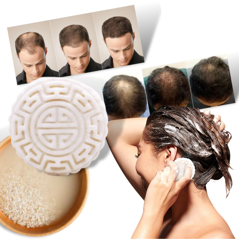 Barre de shampooing et d'après-shampooing au riz