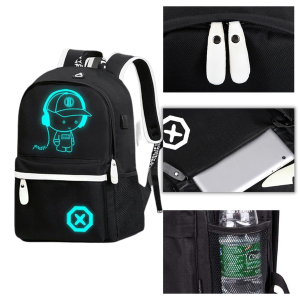 Sac à dos lumineux pour ordinateur portable
