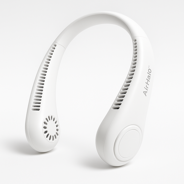 AirHalo™ – Ventilateur de Cou Rechargeable | Fraîcheur Portable Sans Effort