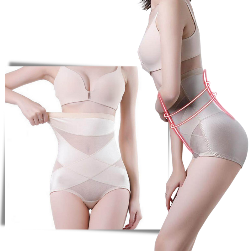 Sous-vêtement de maintien à compression croisée amincissant pour les abdominaux