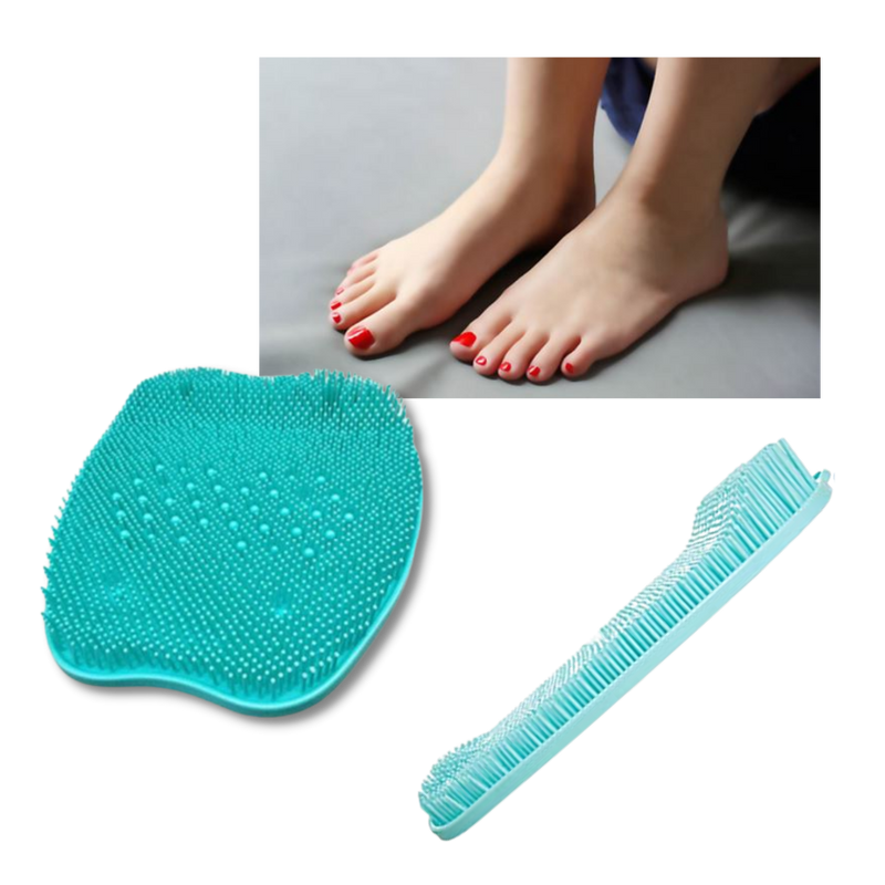 Tapis de douche nettoyant et exfoliant pour le massage des pieds