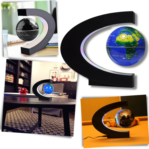 Globe magnétique à LED en lévitation