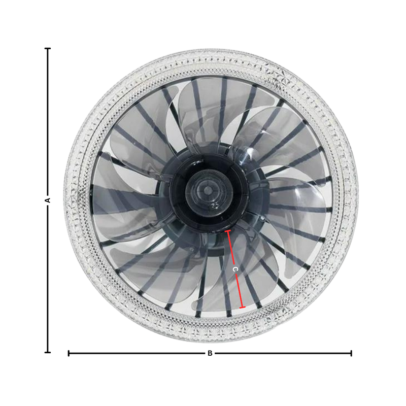 Ventilateur de plafond avec lampe intégrée et télécommande
