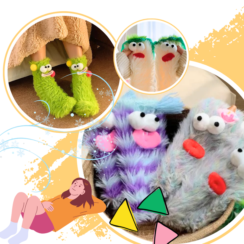 Chaussettes Funky en velours corail