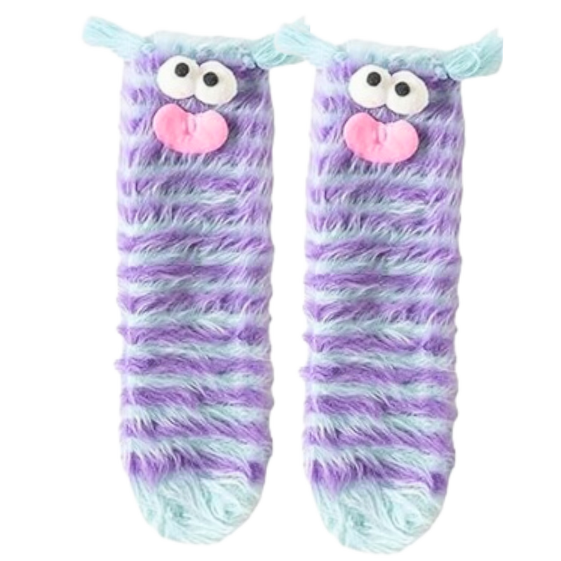 Chaussettes Funky en velours corail
