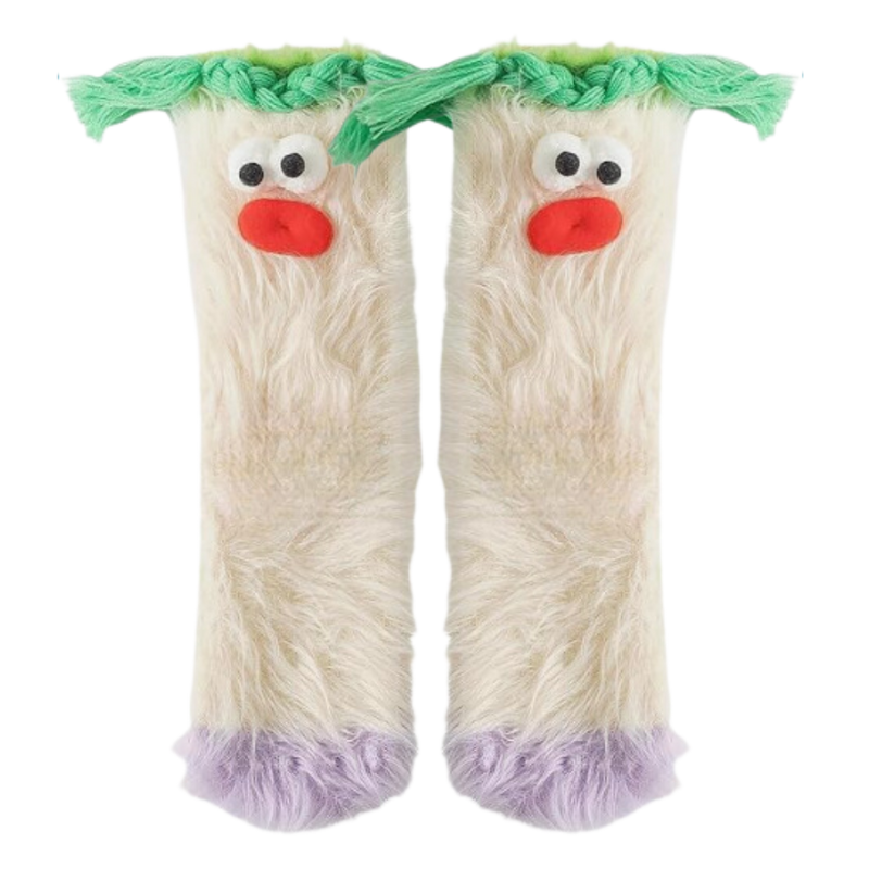 Chaussettes Funky en velours corail