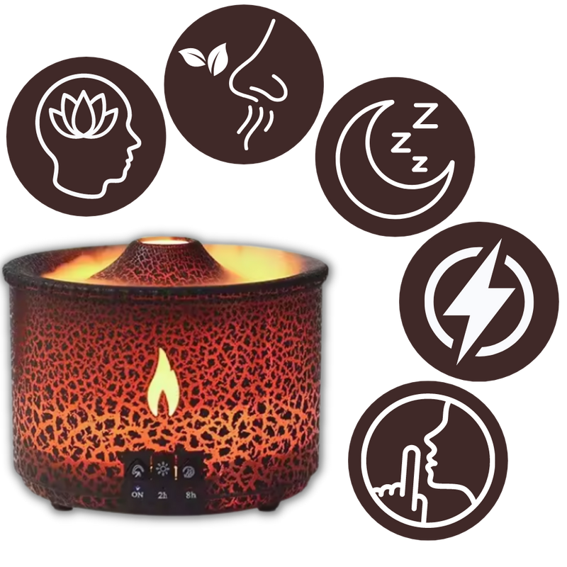 Humidificateur relaxant en forme de volcan