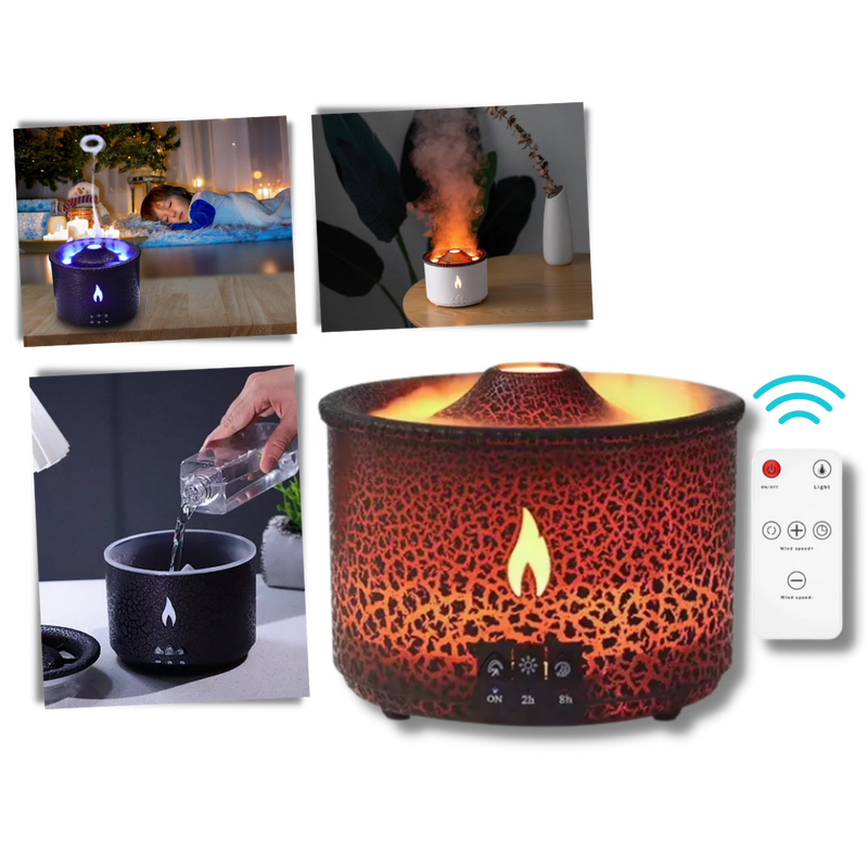 Humidificateur relaxant en forme de volcan