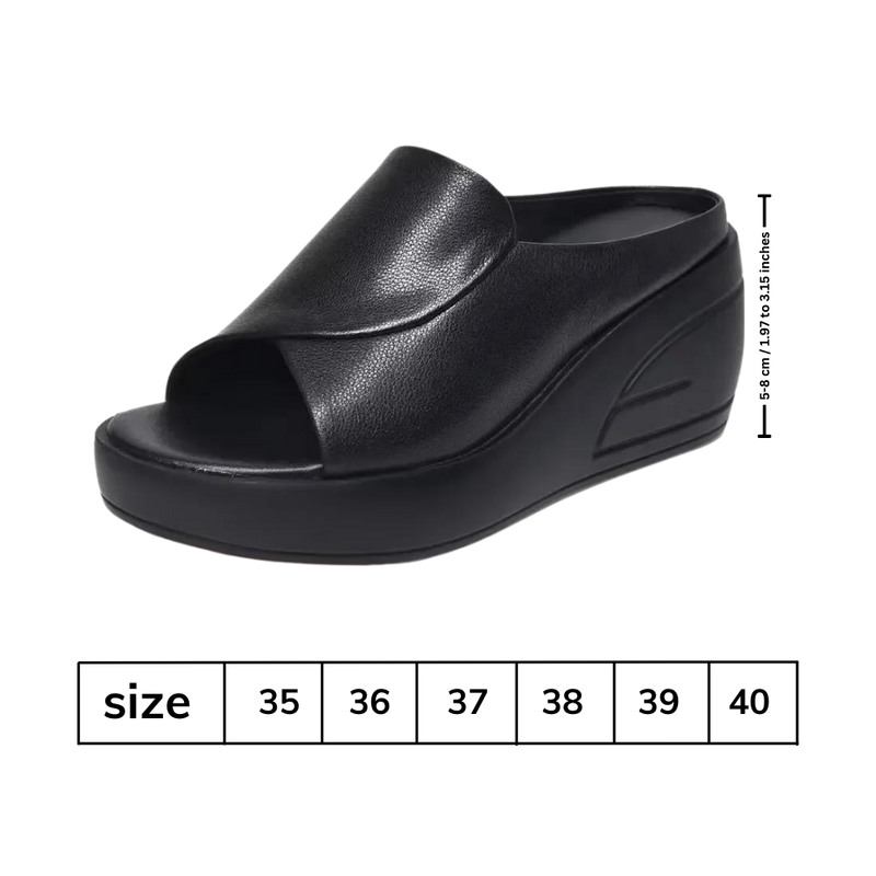 Sandales à talons orthopédiques avec absorption des chocs