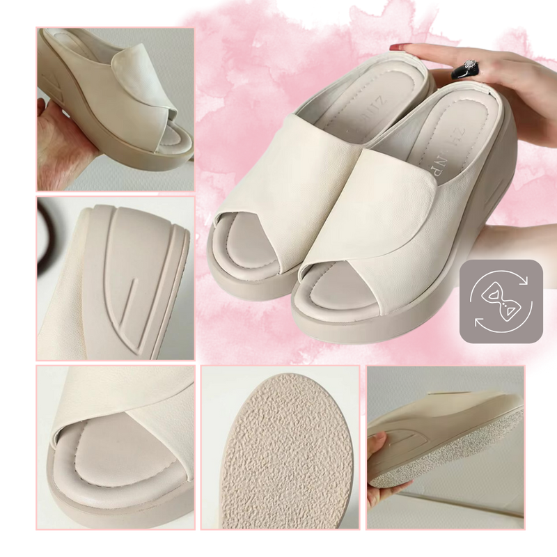 Sandales à talons orthopédiques avec absorption des chocs