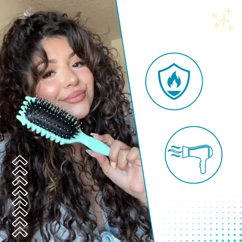 Brosse démêlante et définissante pour boucles