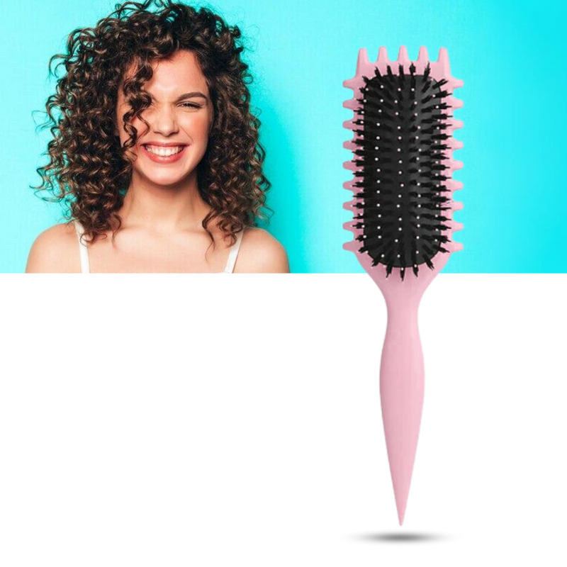 Brosse démêlante et définissante pour boucles